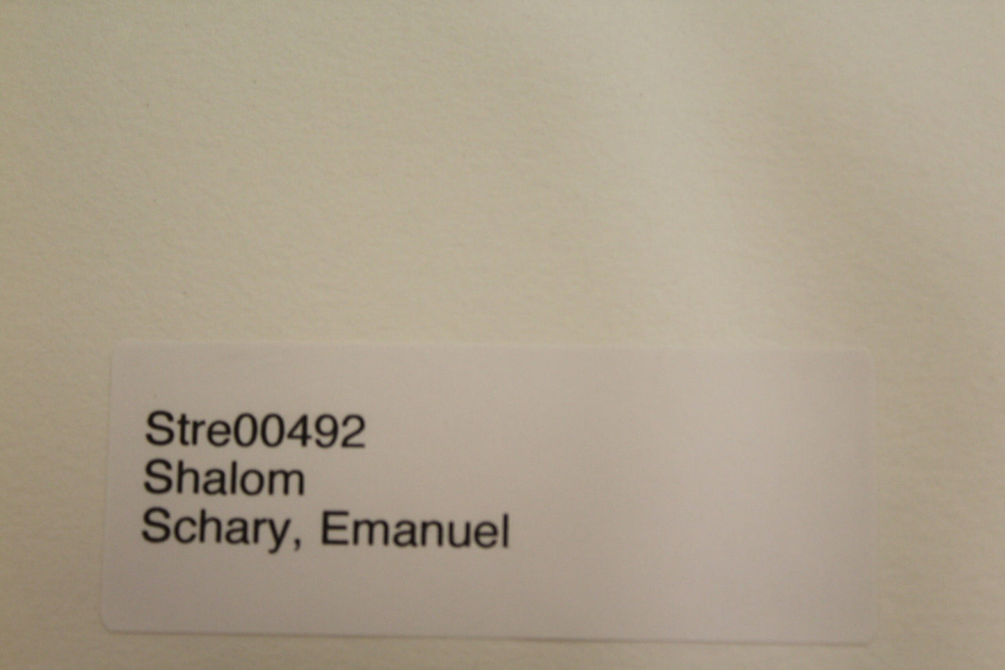 Nifao Emanuel Schary “Shalom” Lithograph – Black & White Judaica Fine Art Print Depicting Hebrew Calligraphy, Collectible Wall Decor 16 x 12