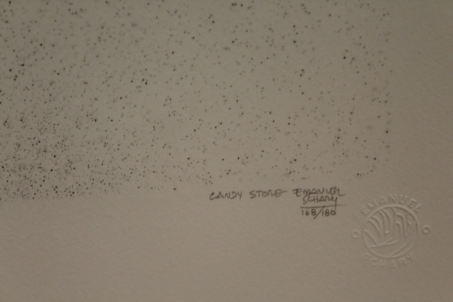 NIFAO Emanuel Schary “Candy Store” Lithograph – Black & White Nostalgic Fine Art Print, Vintage Street Scene with Newspaper Reader, Collectible Wall Drcor 12 x 16