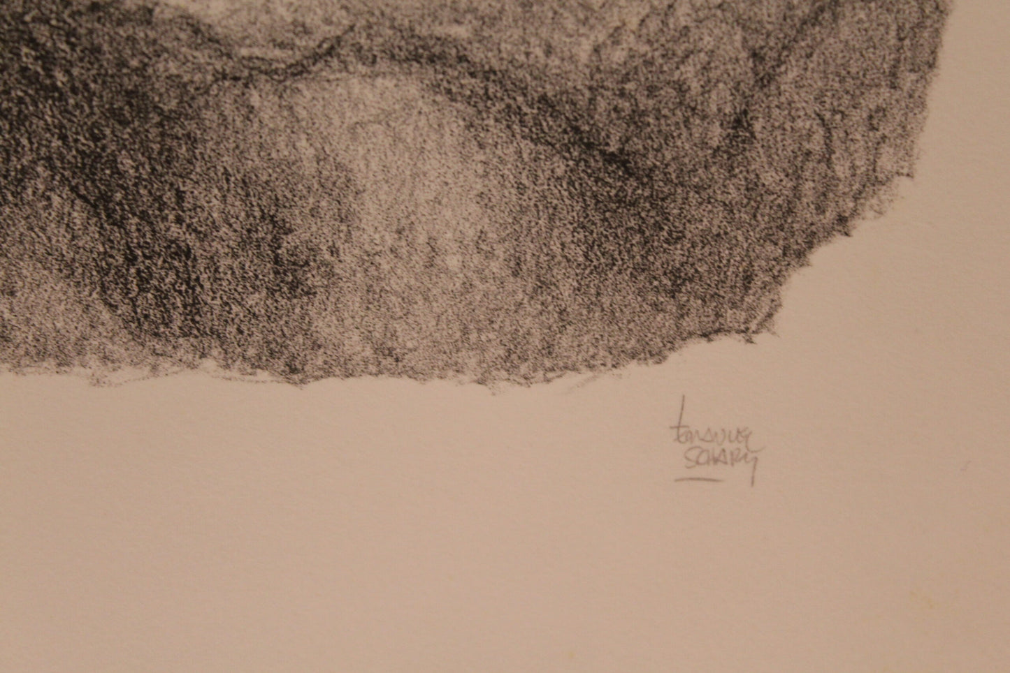 Nifao Emanuel Schary “Goodbye to Yesterday” Lithograph – Black & White Judaica Fine Art, Father & Son Embrace 11 x 14