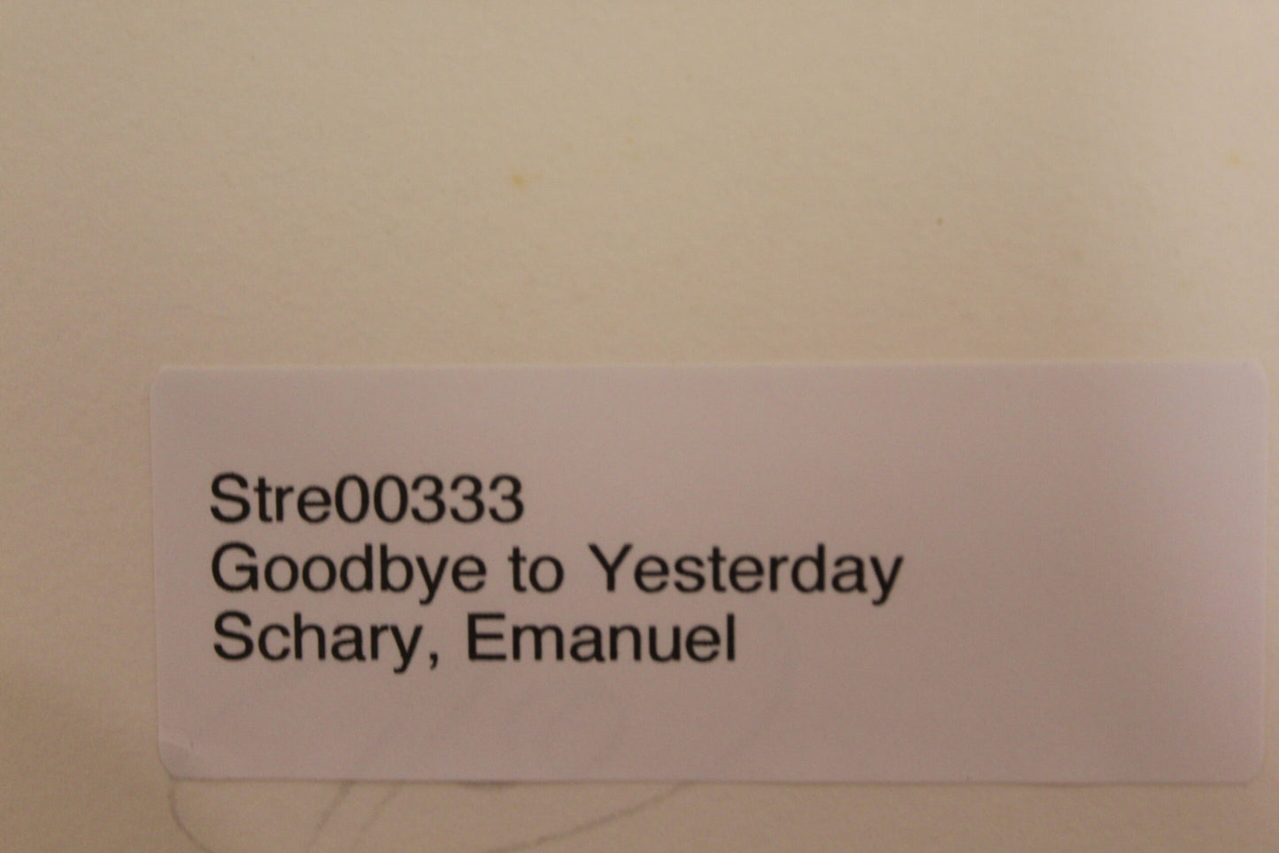 Nifao Emanuel Schary “Goodbye to Yesterday” Lithograph – Black & White Judaica Fine Art, Father & Son Embrace 11 x 14