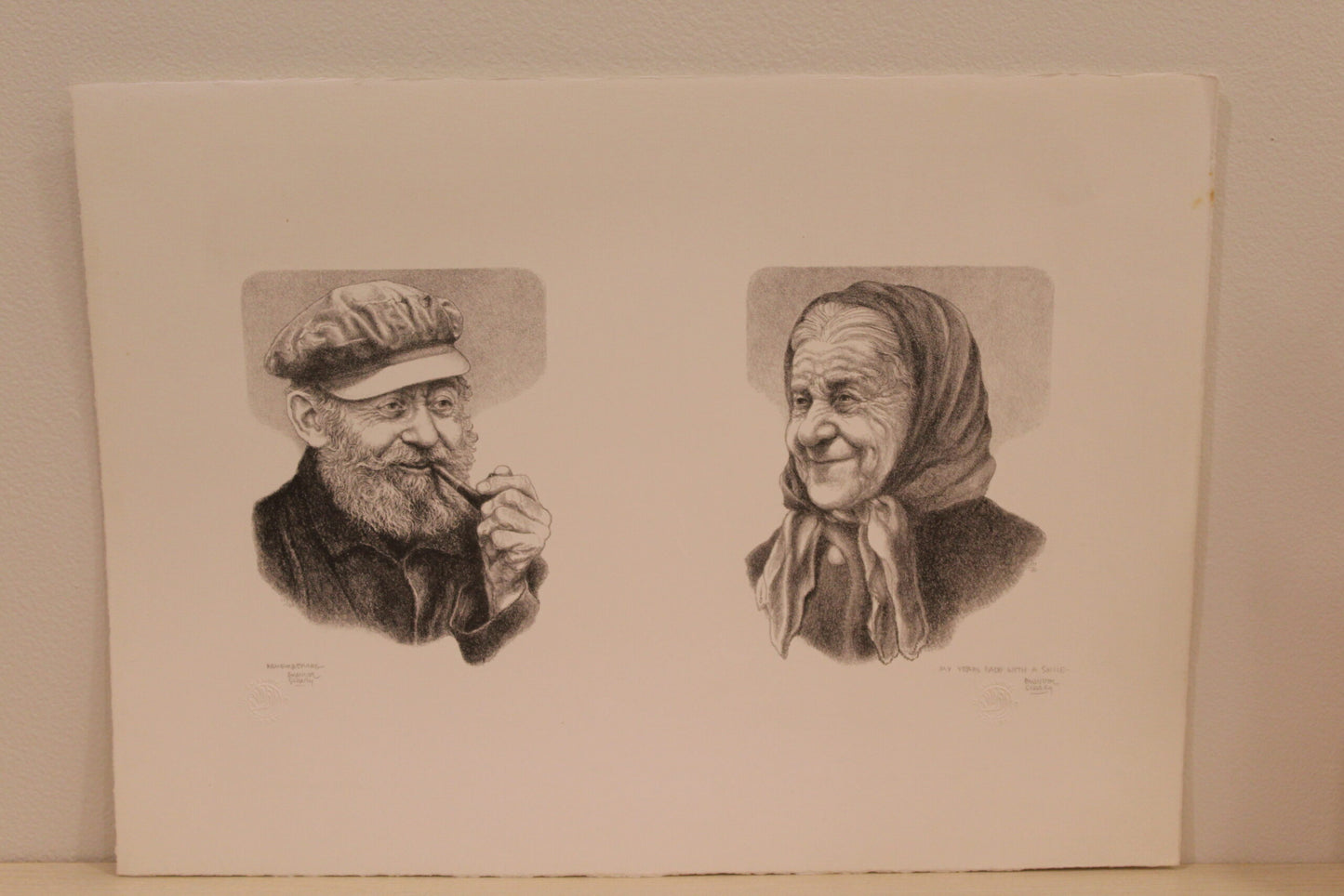 Remembering and My Years Fade With A Smile Emanuel Schary Lithograph 14 x 8
