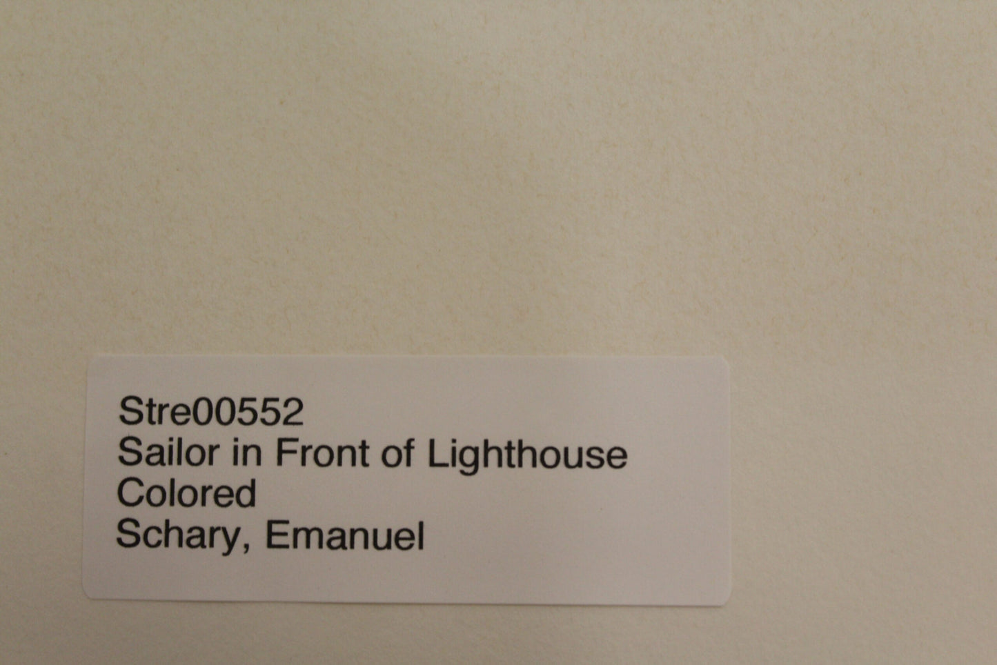 Sailor in Front of Lighthouse Colored Lithograph 10 x 17