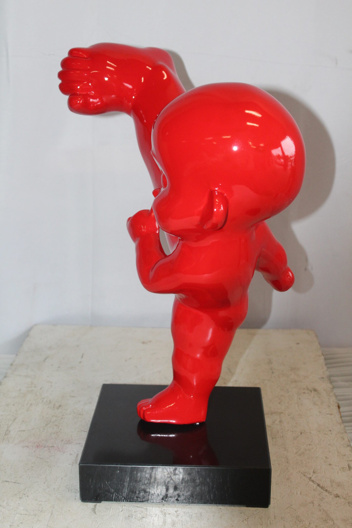 Karate Kid in Motion Red Resin Statue 18" x 8" x 20"H