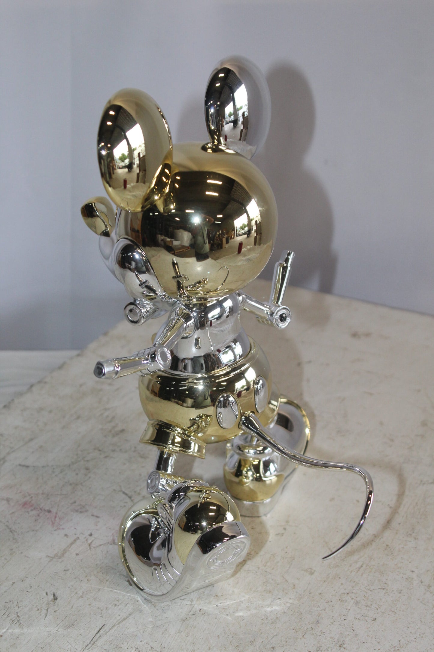 Futuristic Mickey Mouse Resin Statue 10" x 4" x 13"H