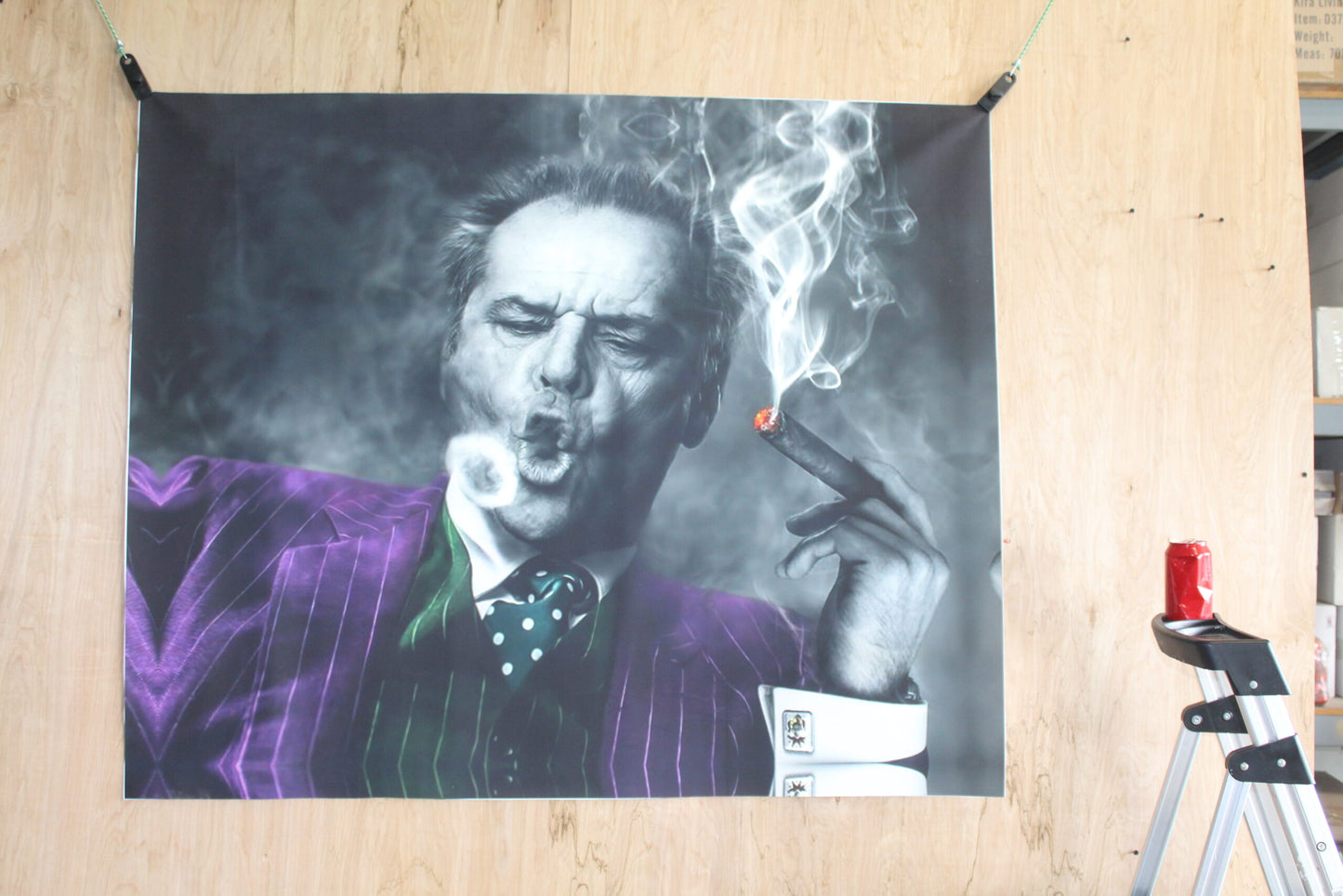 Jack Nicholson Cigar Rings Giant Canvas Painting Print Unstretched, 53"x44"