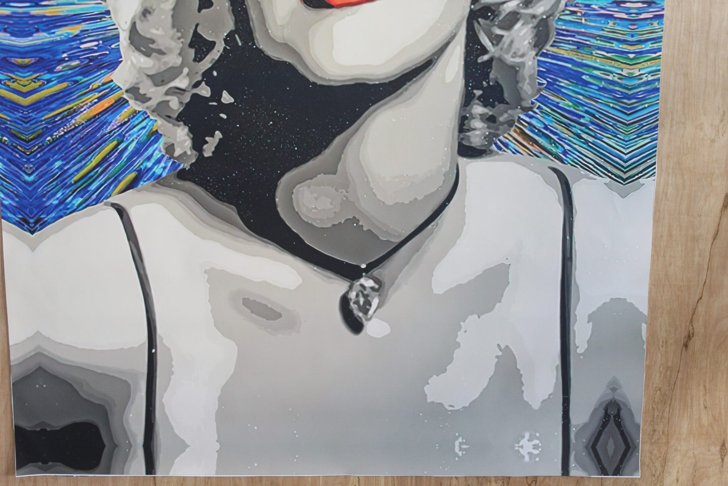 Giant Unstretched Canvas of Marilyn Monroe Pop Art, 63"x44"