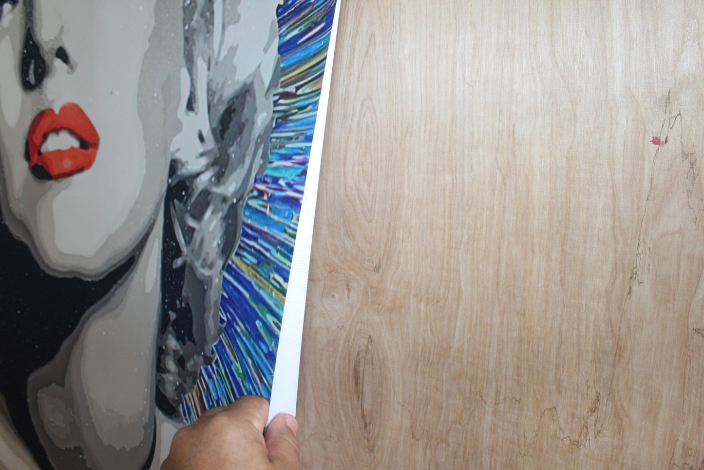 Giant Unstretched Canvas of Marilyn Monroe Pop Art, 63"x44"