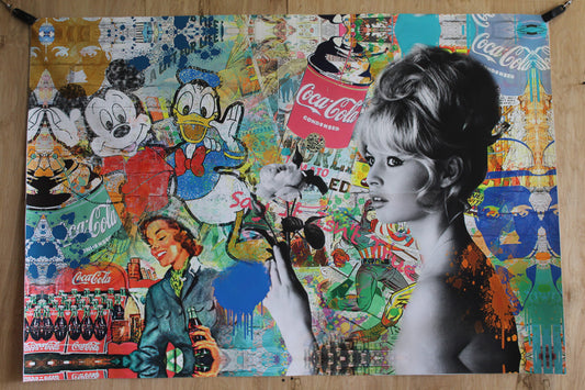 Friends Painting Oliver Neilson Replica on a Giant Unstretched Canvas, 64"x44"