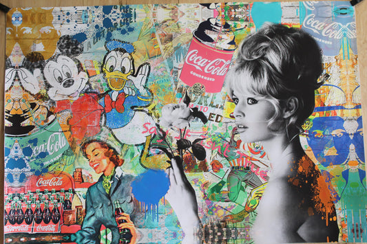 Friends Painting Oliver Neilson Replica on a Giant Unstretched Canvas, 64"x44"