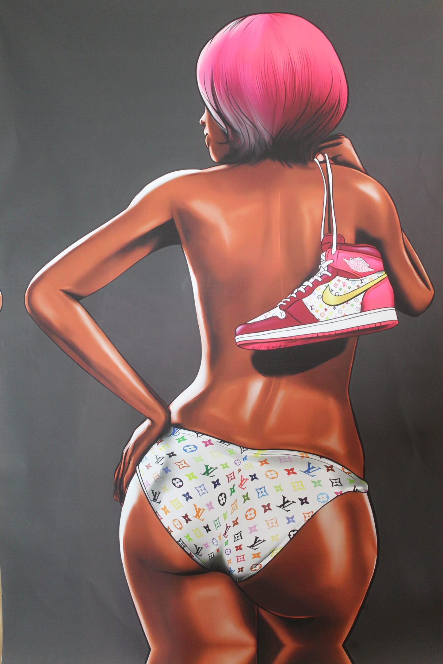Louis Vuitton Retro Nike Jordan 1 fashion Giant Unstretched painting, 44"x64"