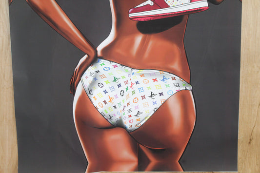 Louis Vuitton Retro Nike Jordan 1 fashion Giant Unstretched painting, 44"x64"