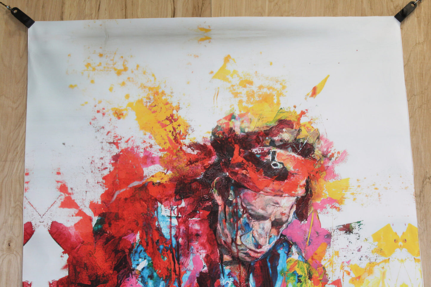 Pop Art Painting of Keith Richards, giant size Unstretched Canvas, 44"x64"