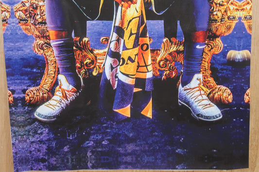 King LeBron James Lakers on a Giant Unstretched Canvas, 44"x76"
