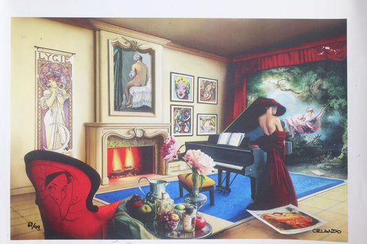 Harmony II By Orlando Quevedo on Unstretched Canvas Medium, 30"x20"