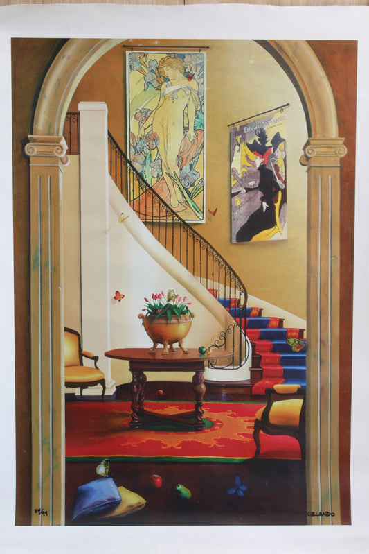 Happiness By Orlando Quevedo on Unstretched Canvas Medium, 20"x30"