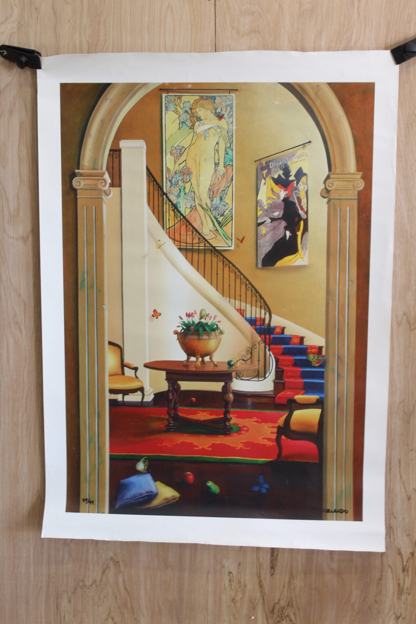 Happiness By Orlando Quevedo on Unstretched Canvas Medium, 20"x30"