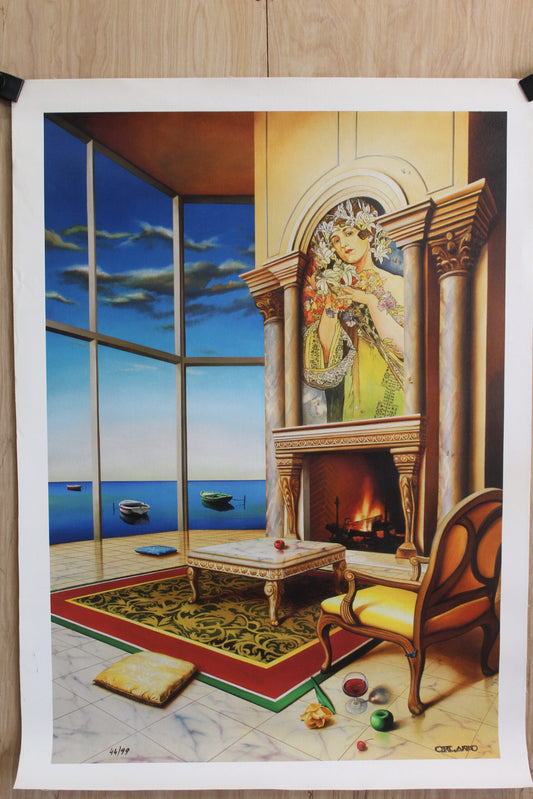 Orlando Quevedo By the Seashore on Unstretched Canvas Medium, 20"x30"