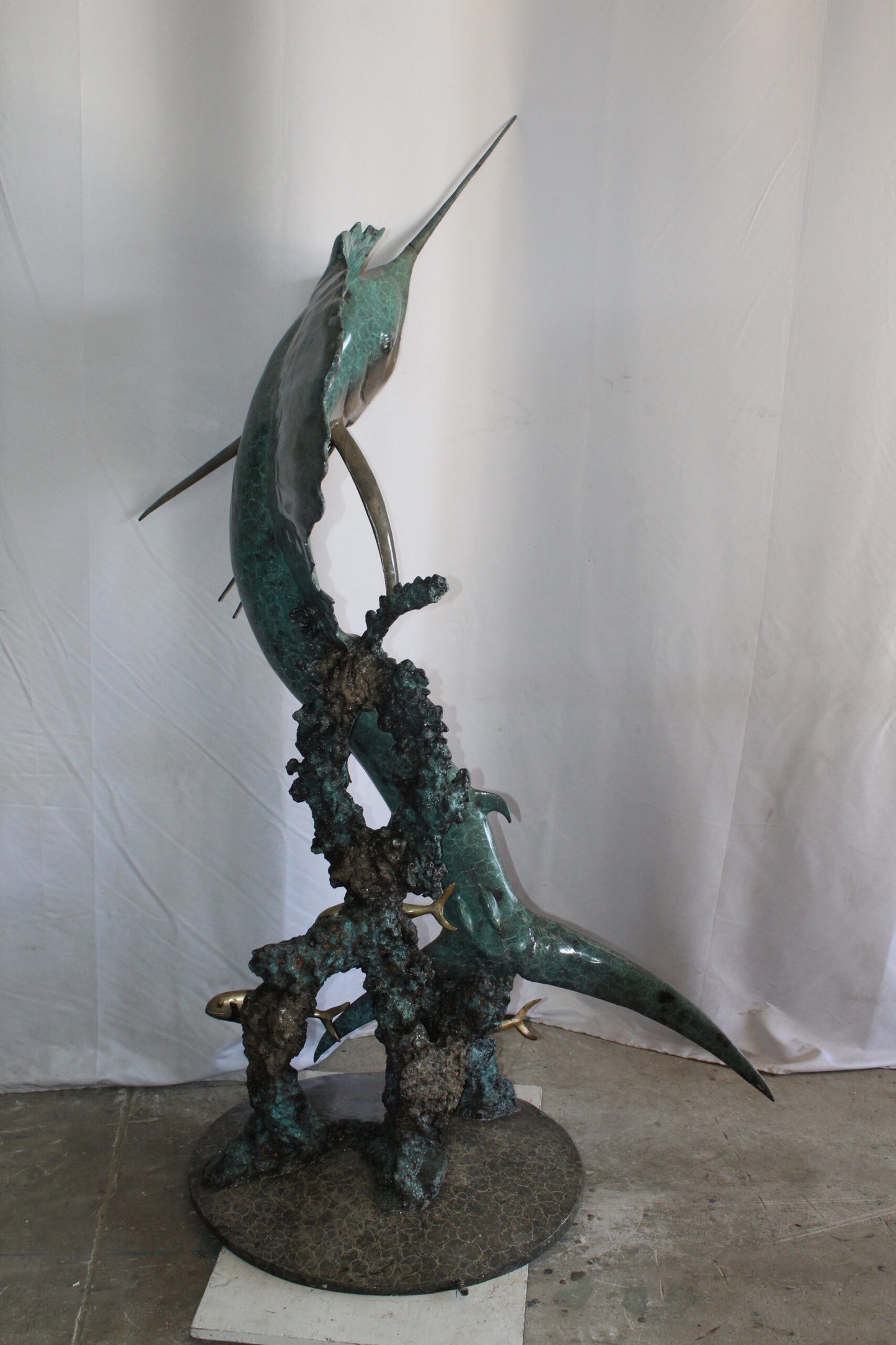 Lifesize Bronze Sailfish Bronze Statue Capturing Ocean Majesty 55" x 43" x 78"H