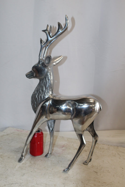 Aluminum Deer Statue, Graceful Wilderness Elegance 13" x 5" x 25"H