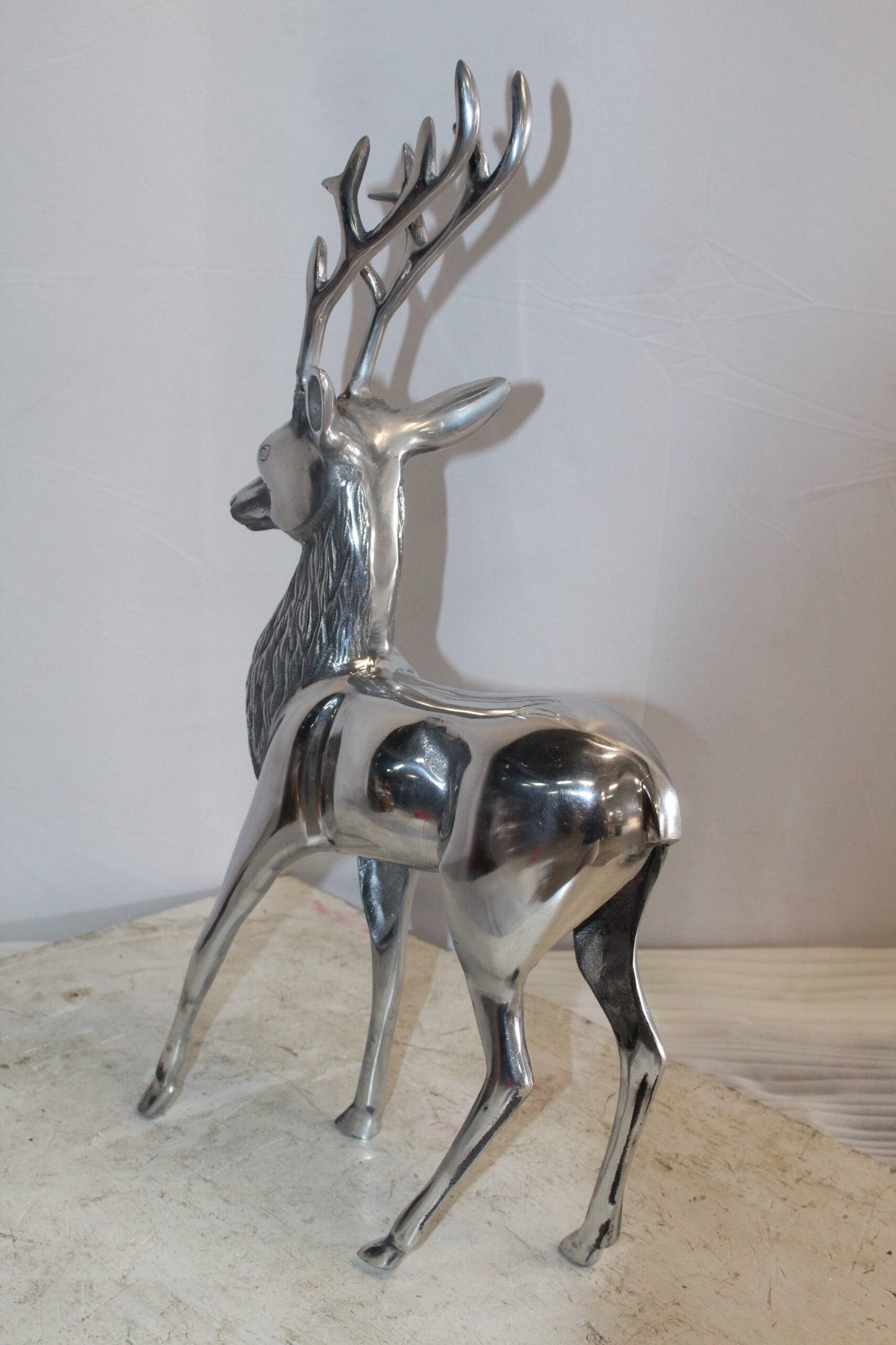 Aluminum Deer Statue, Graceful Wilderness Elegance 13" x 5" x 25"H