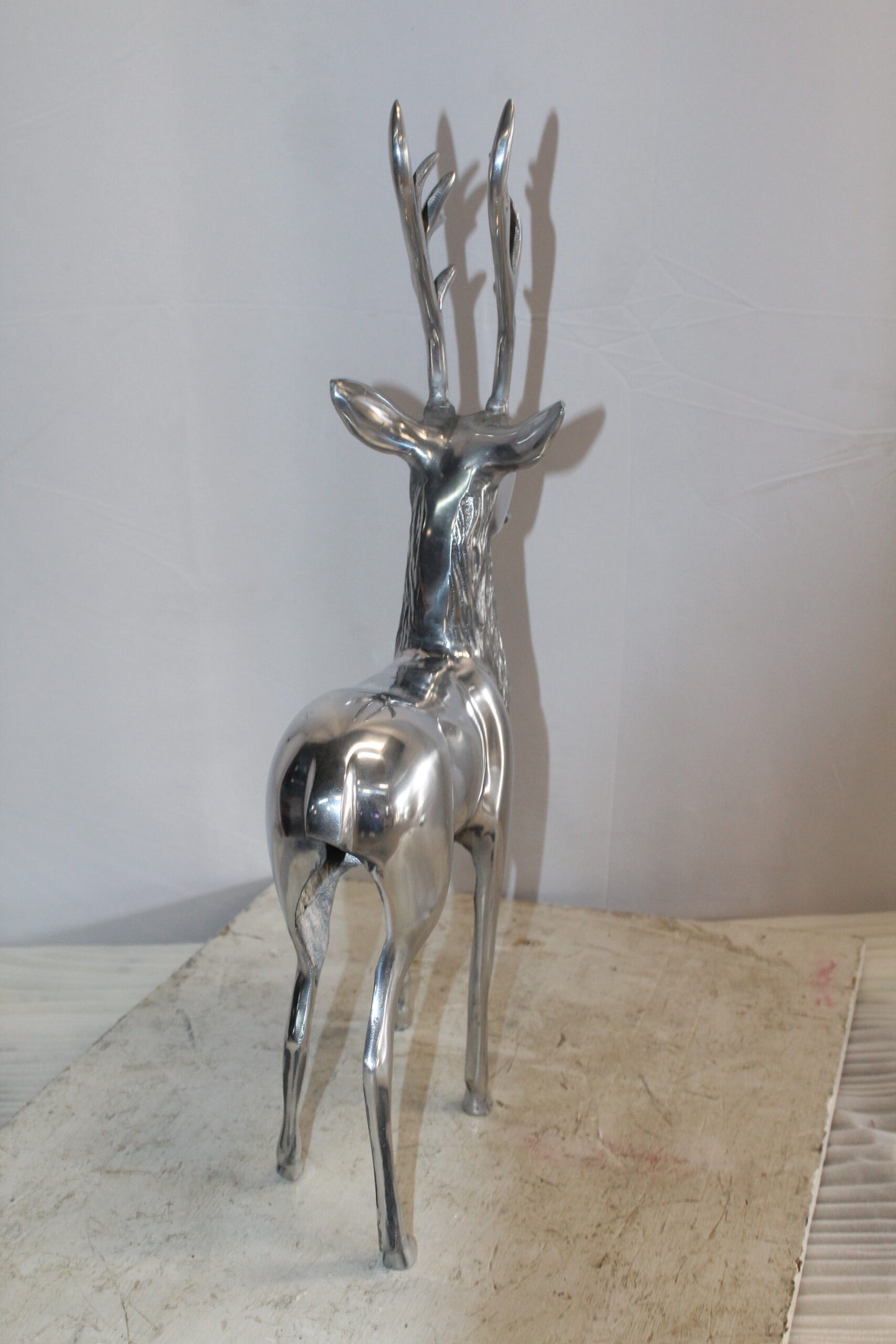 Aluminum Deer Statue, Graceful Wilderness Elegance 13" x 5" x 25"H