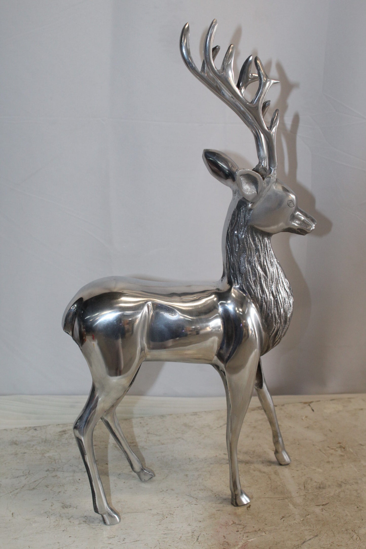 Aluminum Deer Statue, Graceful Wilderness Elegance 13" x 5" x 25"H