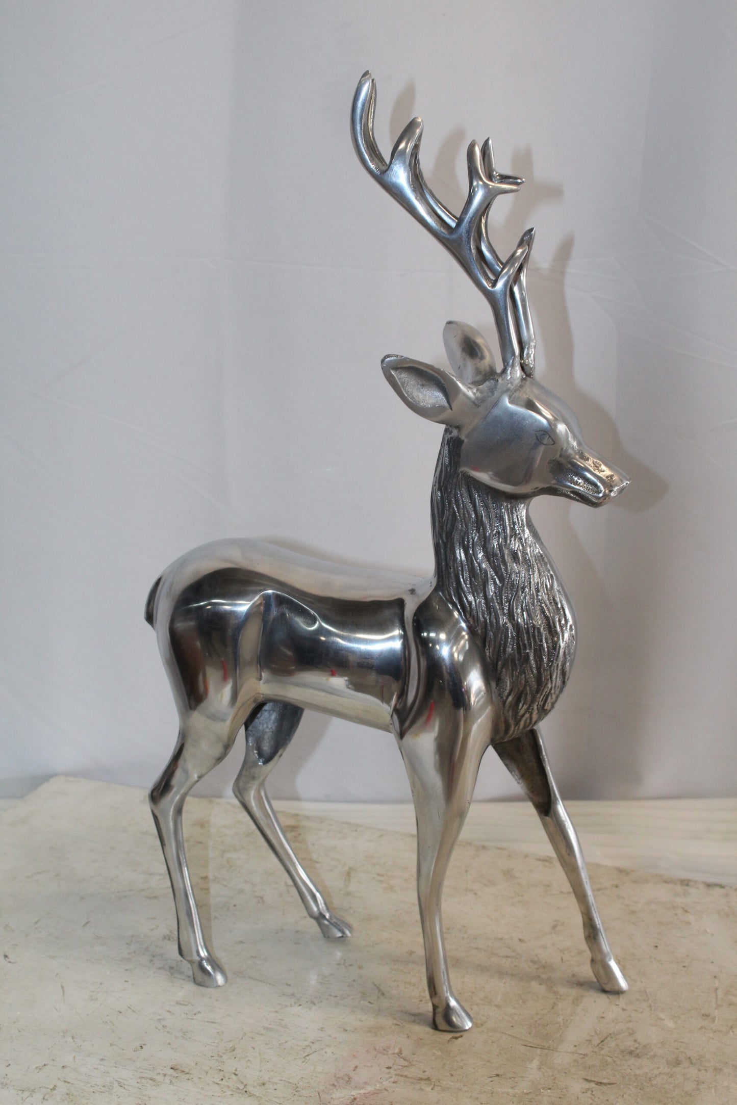 Aluminum Deer Statue, Graceful Wilderness Elegance 13" x 5" x 25"H