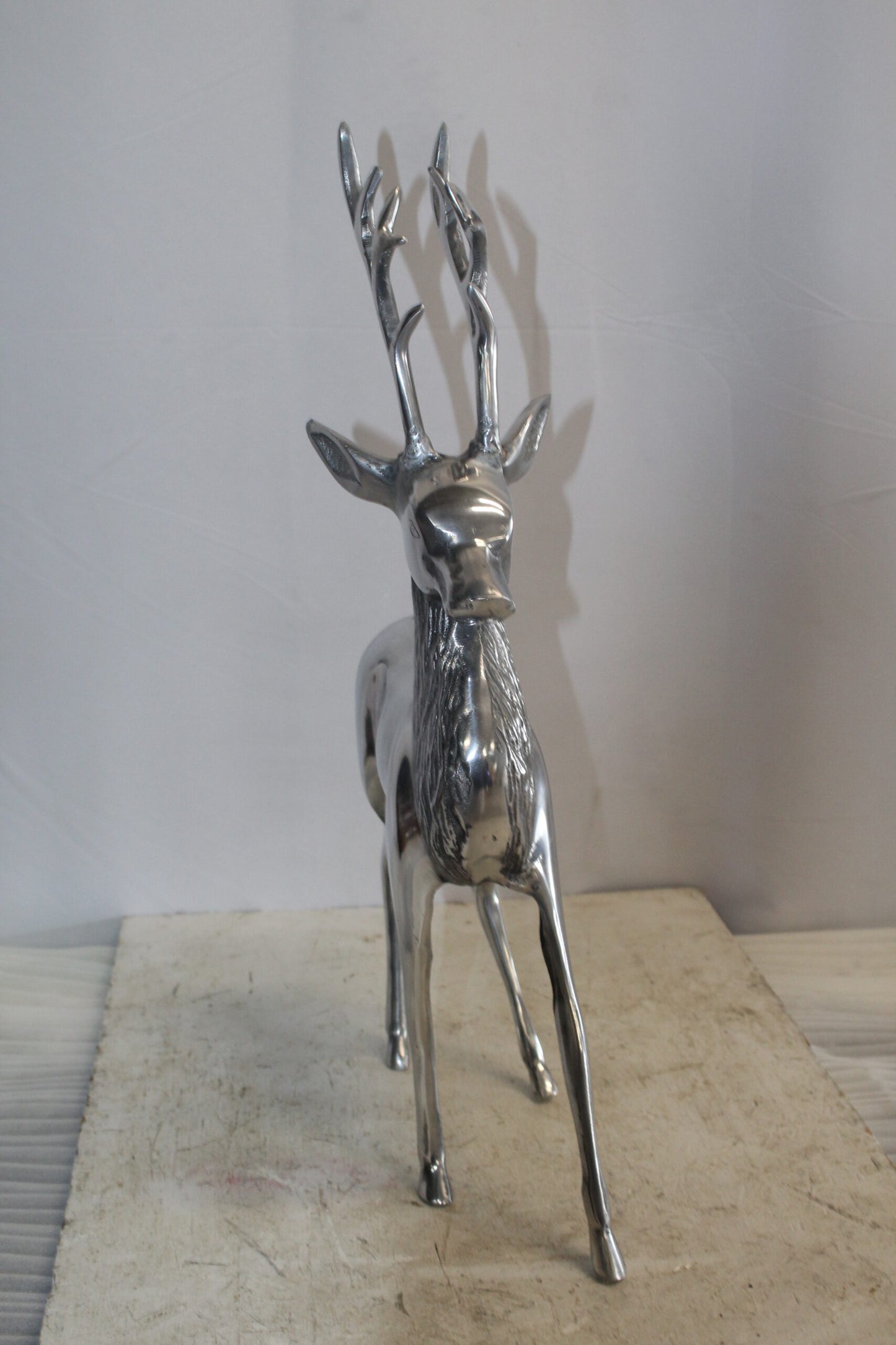 Aluminum Deer Statue, Graceful Wilderness Elegance 13" x 5" x 25"H