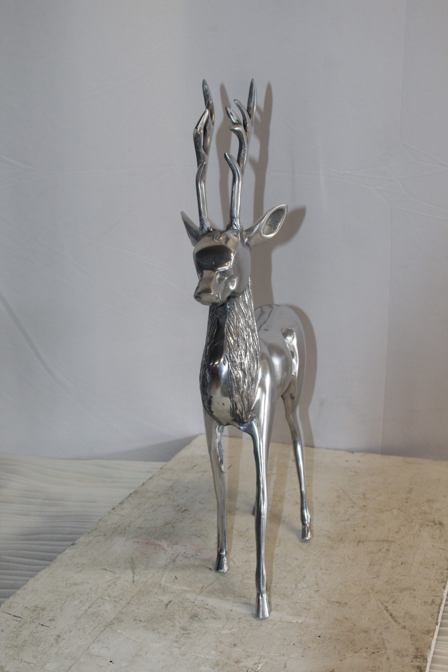Aluminum Deer Statue, Graceful Wilderness Elegance 13" x 5" x 25"H