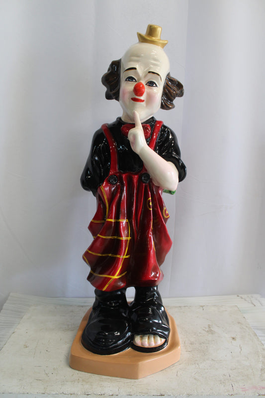 Fiberglass Clown Statue, Big Top Charm for Your Space 14" x 16" x 40"H