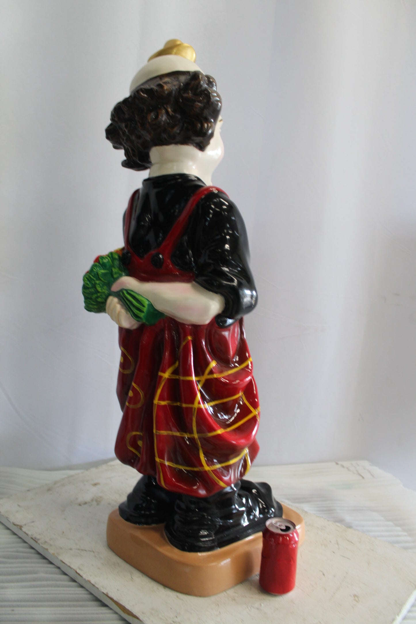 Fiberglass Clown Statue, Big Top Charm for Your Space 14" x 16" x 40"H