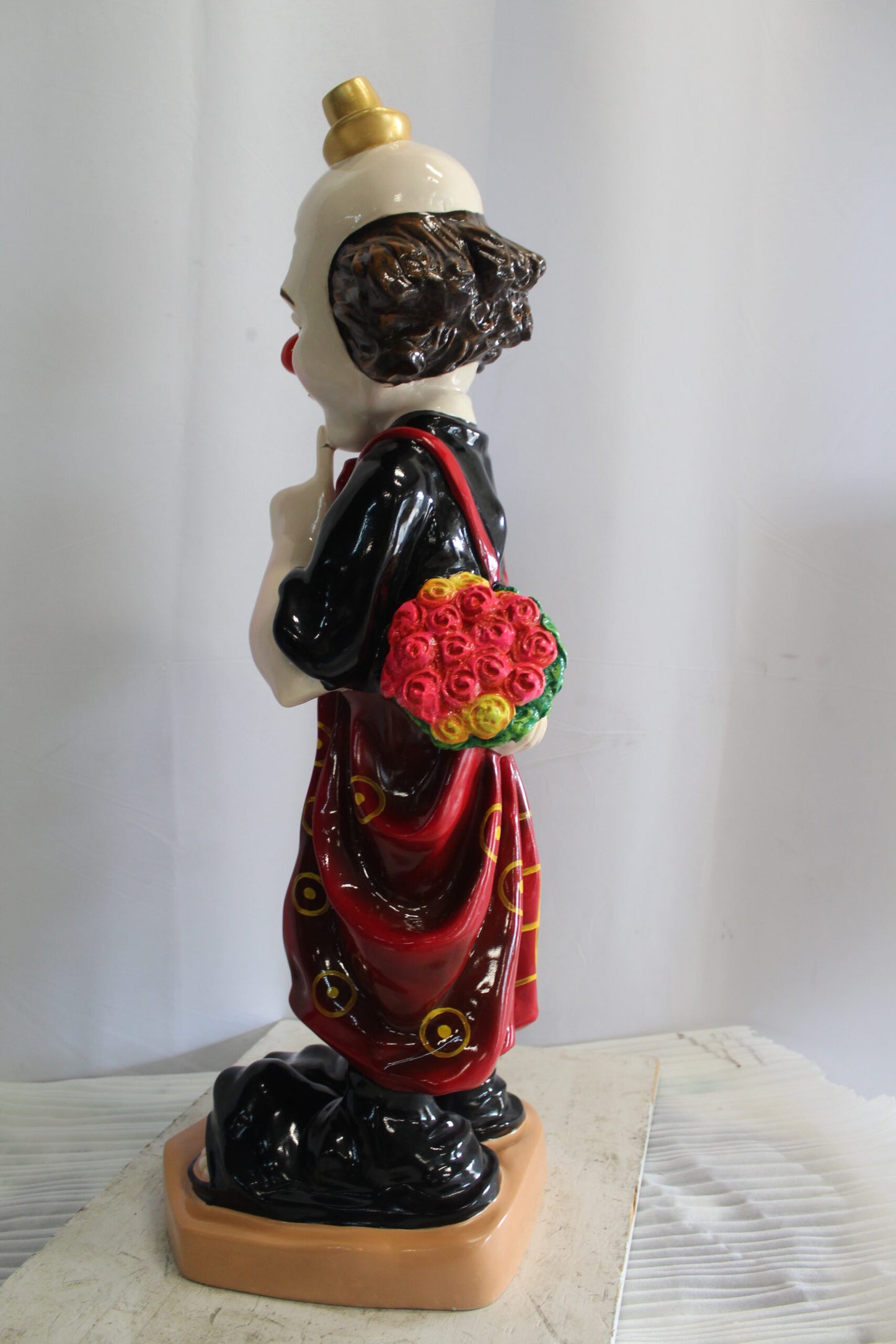 Fiberglass Clown Statue, Big Top Charm for Your Space 14" x 16" x 40"H
