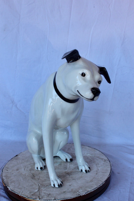 Jack Russel Terrier dog bronze statue -  Size: 25"L x 11"W x 26"H.