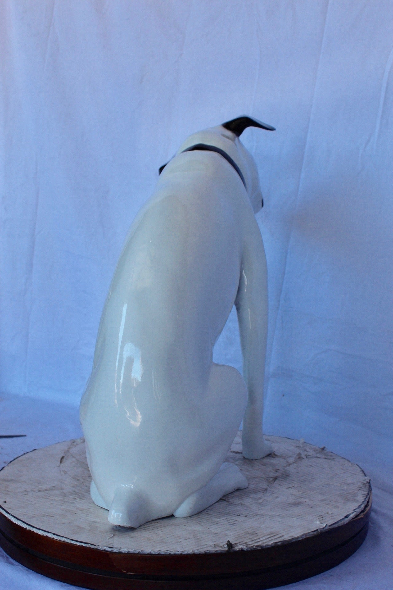 Jack Russel Terrier dog bronze statue - Size: 25"L x 11"W x 26"H.