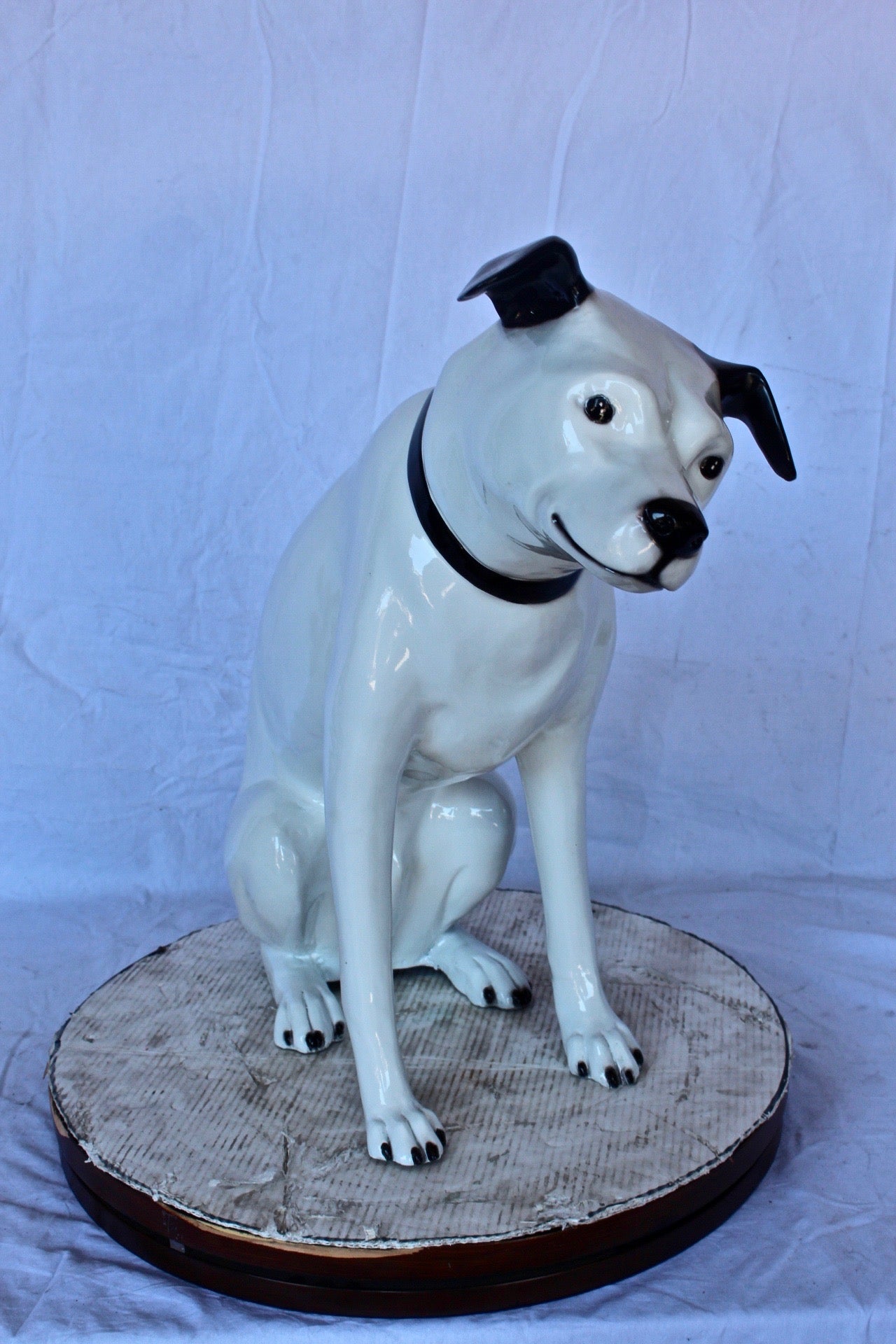 Jack Russel Terrier dog bronze statue - Size: 25"L x 11"W x 26"H.