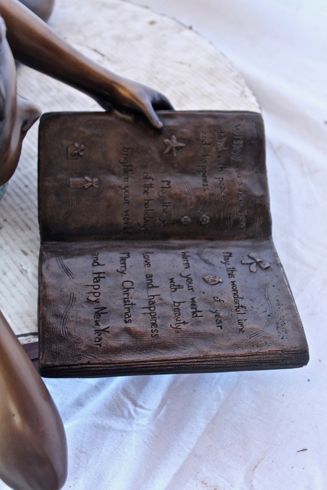 Nifao Bronze Girl Reading on Ground Statue – Hand-Cast Lost Wax Outdoor Sculpture with Book, Patina Finish - 40" L x 17" W x 13" H.