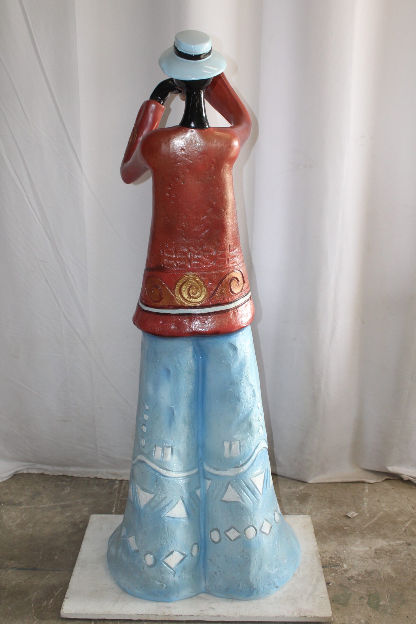 Life Size New Orleans Trumpet Street Musician Resin statue 30" x 21" x 66"H