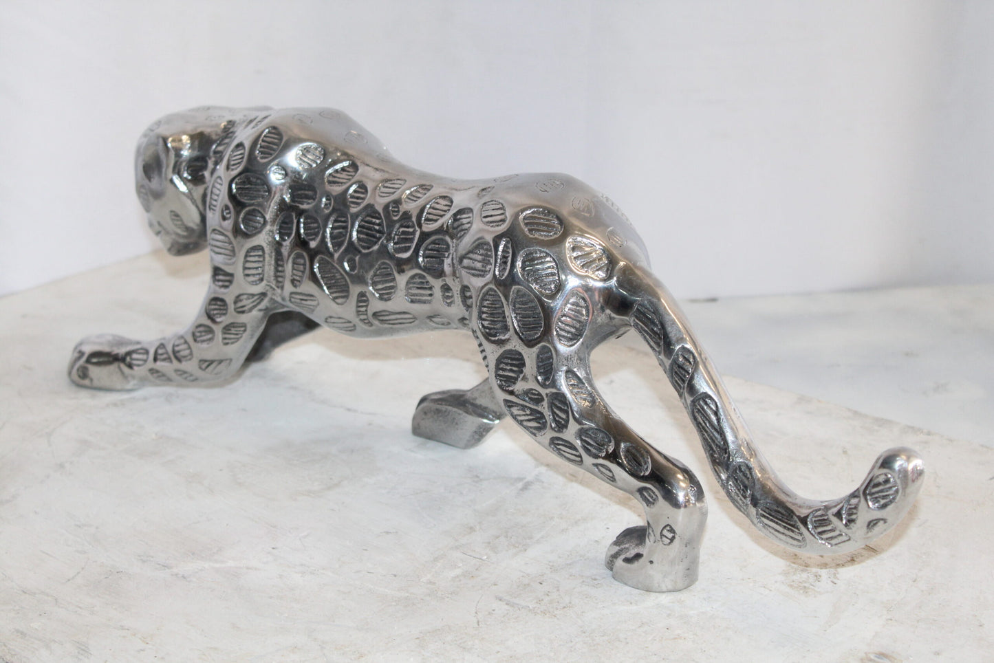 Aluminum Jaguar Statue, Graceful Elegance for Your Home Décor 24" x 4" x 7"H