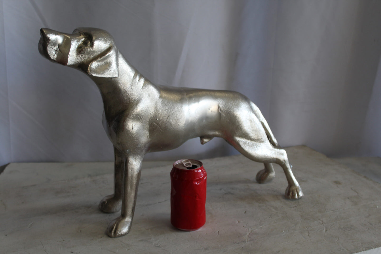 Aluminum Jagdhunde Dog Statue, Elegant Art Piece 22" x 6" x 15"H