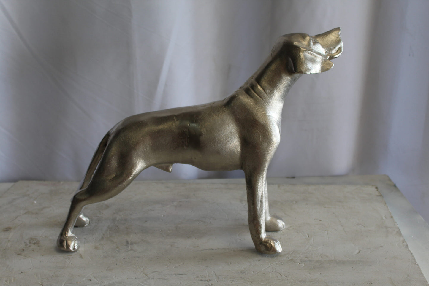 Aluminum Jagdhunde Dog Statue, Elegant Art Piece 22" x 6" x 15"H