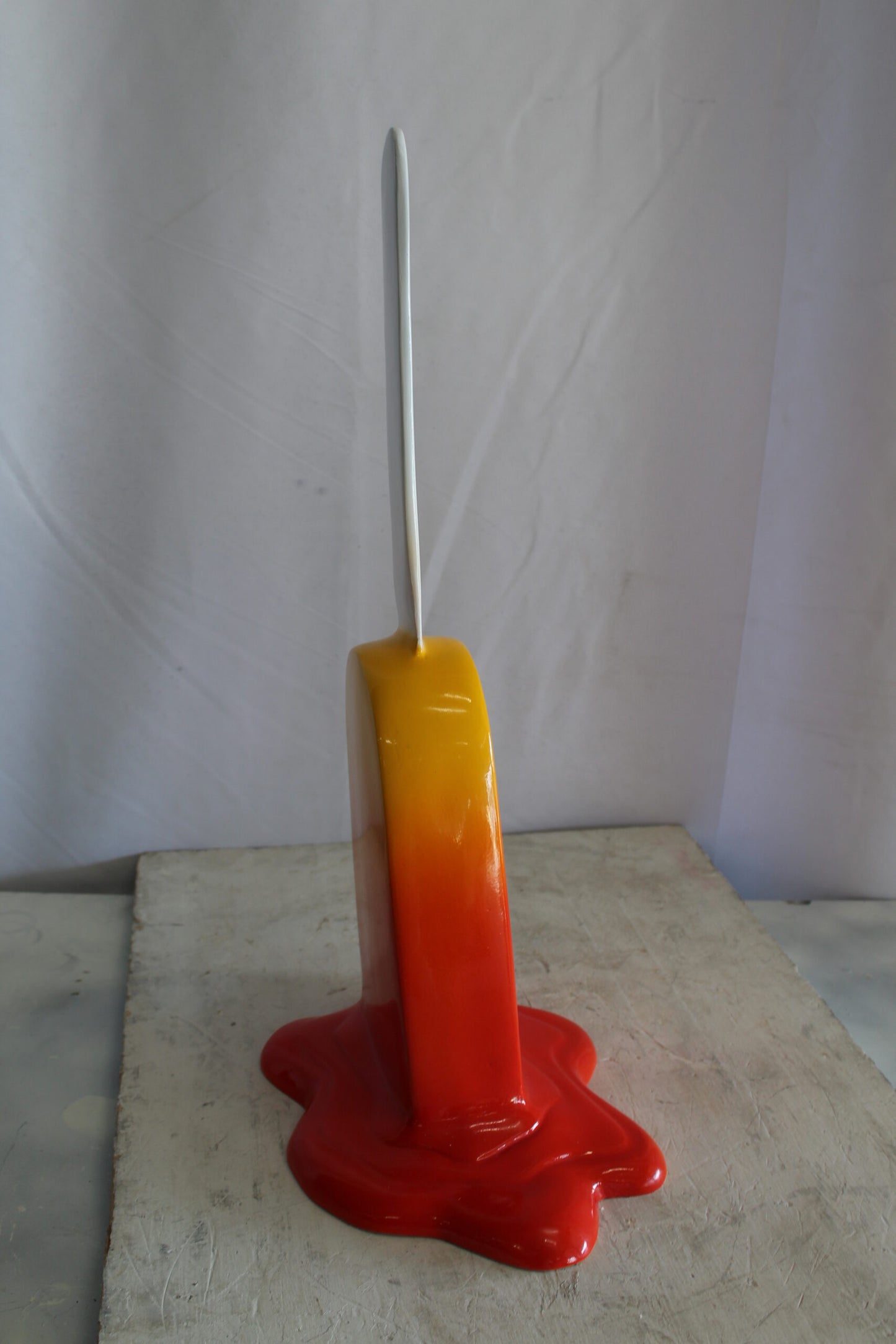 Red and Orange, Giant Popsicle made of Fiberglass 9" x 12" x 24"H