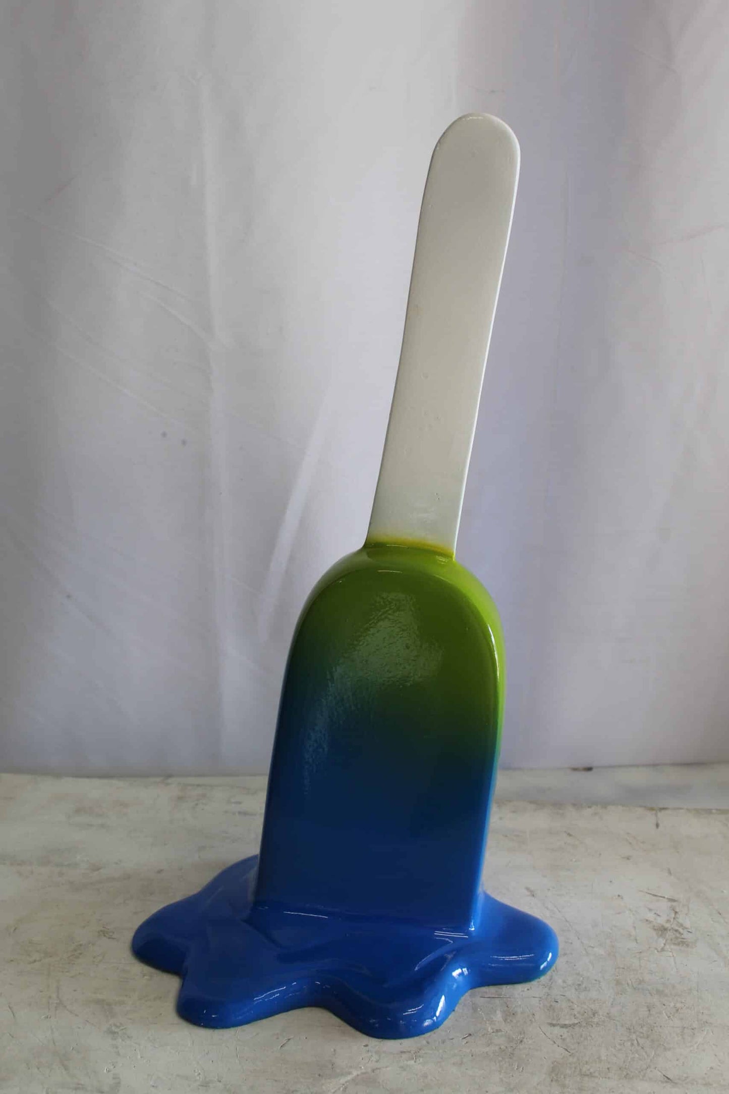 Green and Blue, Giant Popsicle made of Fiberglass 9" x 12" x 24"H