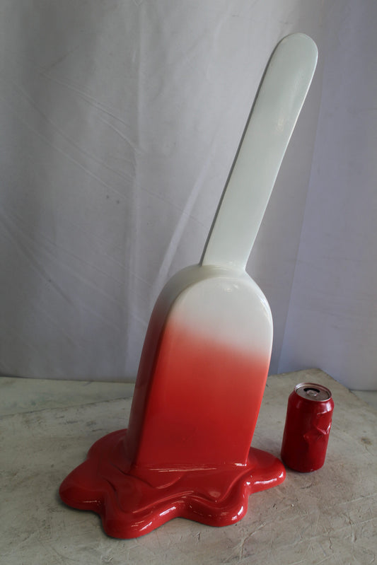 Red and White, Giant Popsicle made of Fiberglass 9" x 12" x 24"H