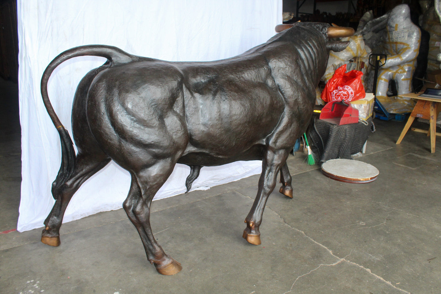Giant Bronze Bull Statue, for Homes, Parks, Commercial 102" x 36" x 63"H
