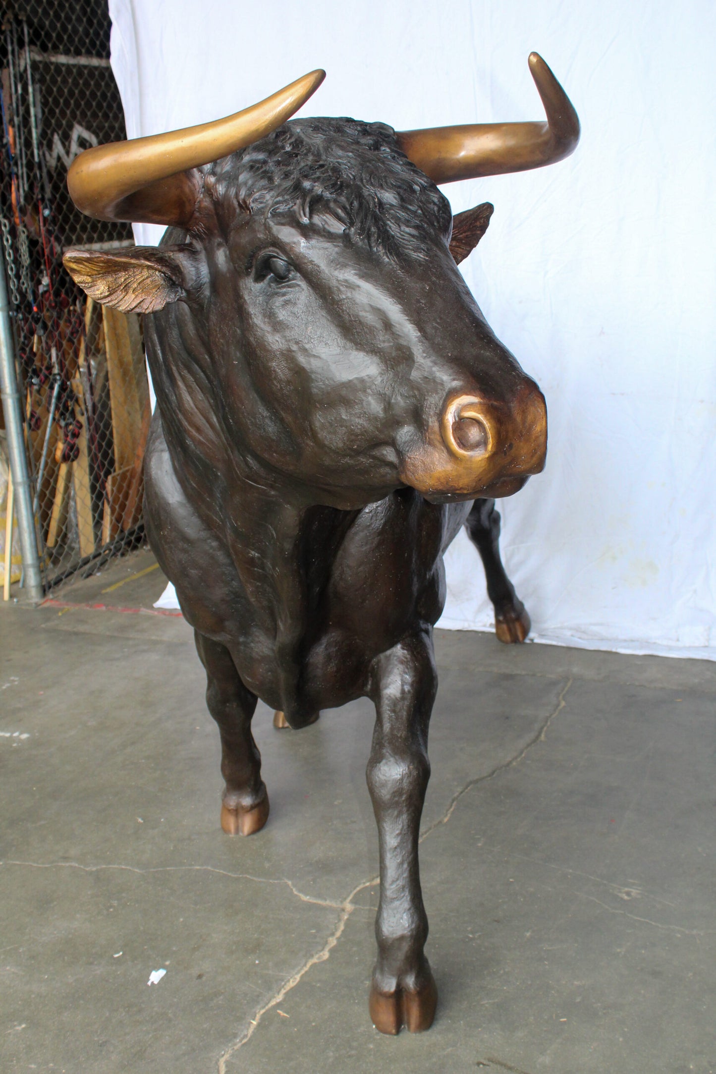 Giant Bronze Bull Statue, for Homes, Parks, Commercial 102" x 36" x 63"H