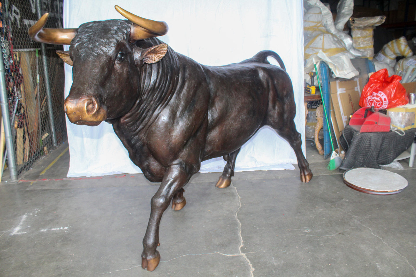 Giant Bronze Bull Statue, for Homes, Parks, Commercial 102" x 36" x 63"H