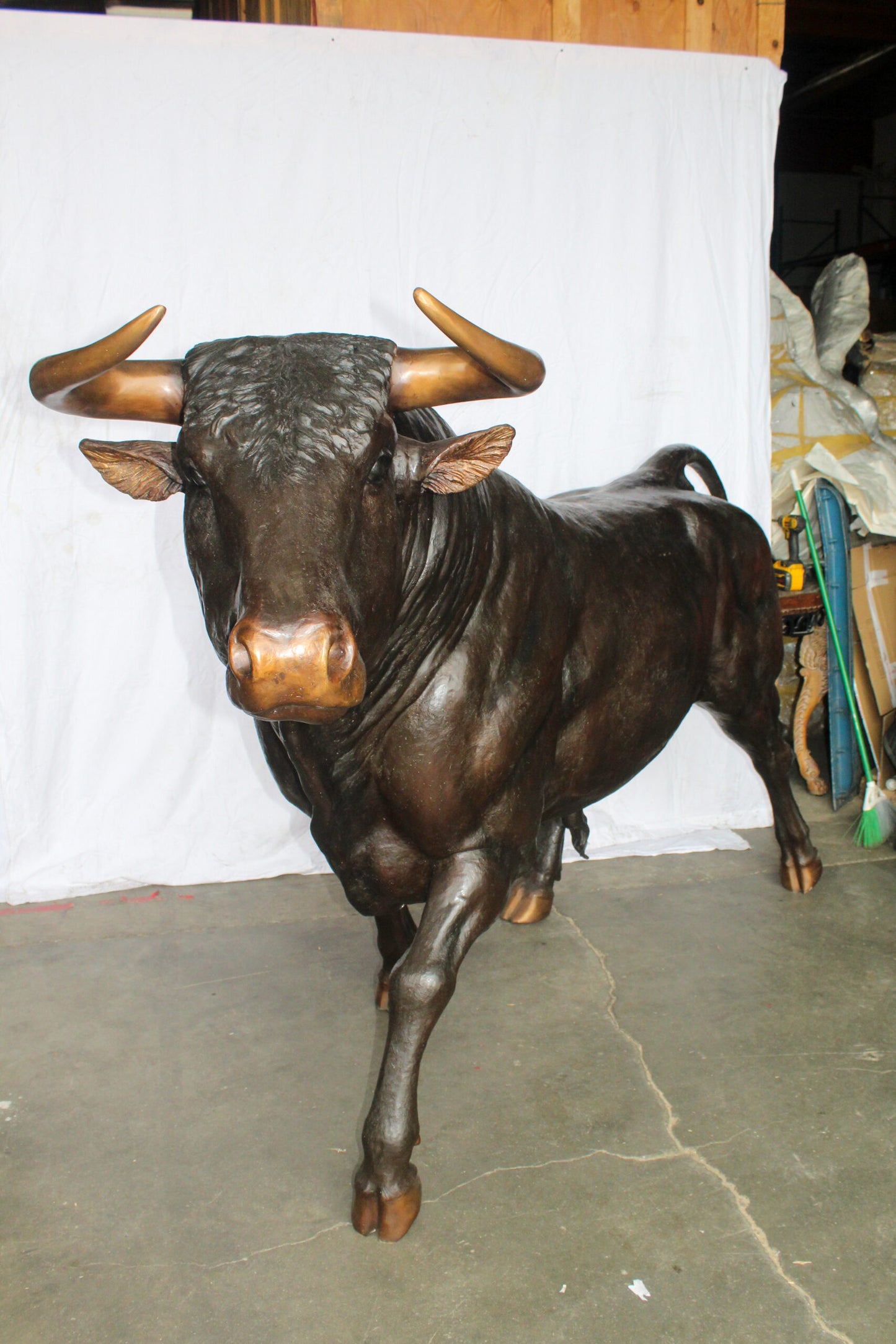 Giant Bronze Bull Statue, for Homes, Parks, Commercial 102" x 36" x 63"H