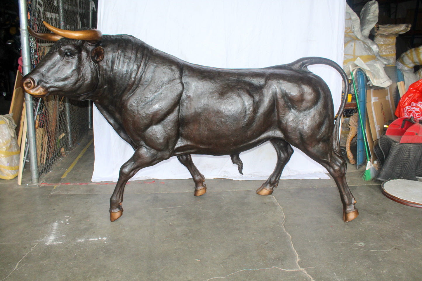 Giant Bronze Bull Statue, for Homes, Parks, Commercial 102" x 36" x 63"H