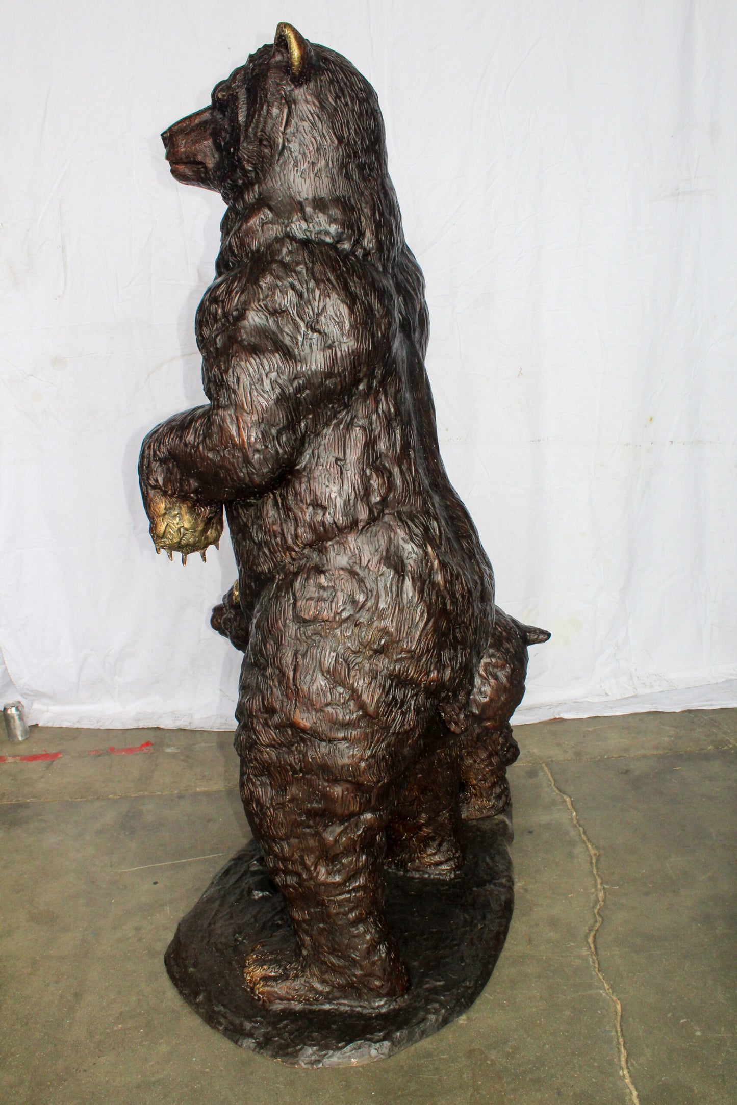 Giant Bronze Statue of a Standing Bear and Cub 46" x 34" x 70"H