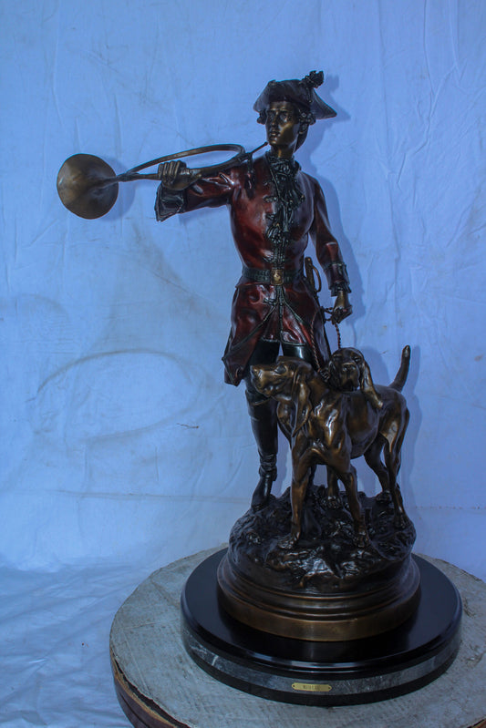 Hippolyte Moreau and Prosper Lecourtier Bronze Statue Replica 18" x 16" x 33"H